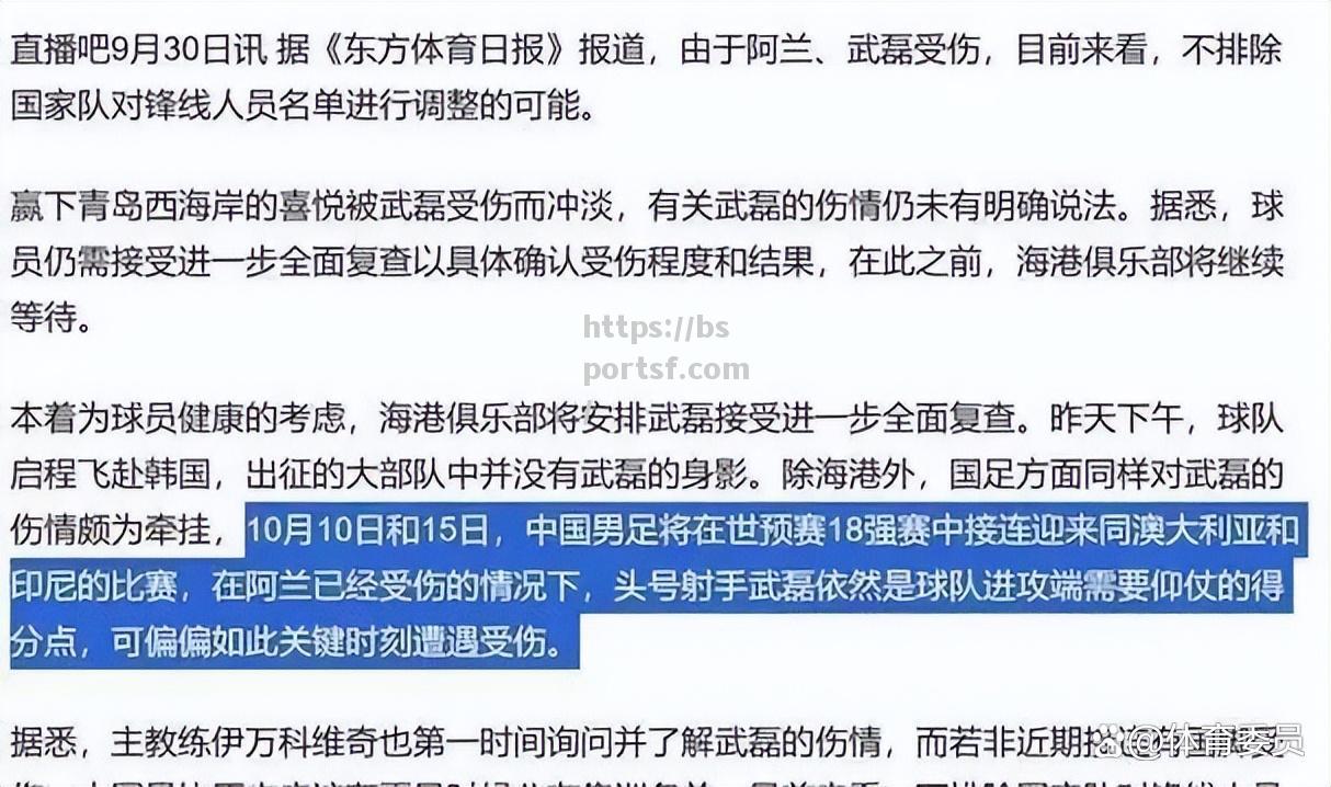 申花球员伤病不断，球队战术缺乏稳定性